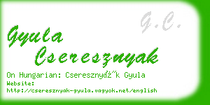 gyula cseresznyak business card